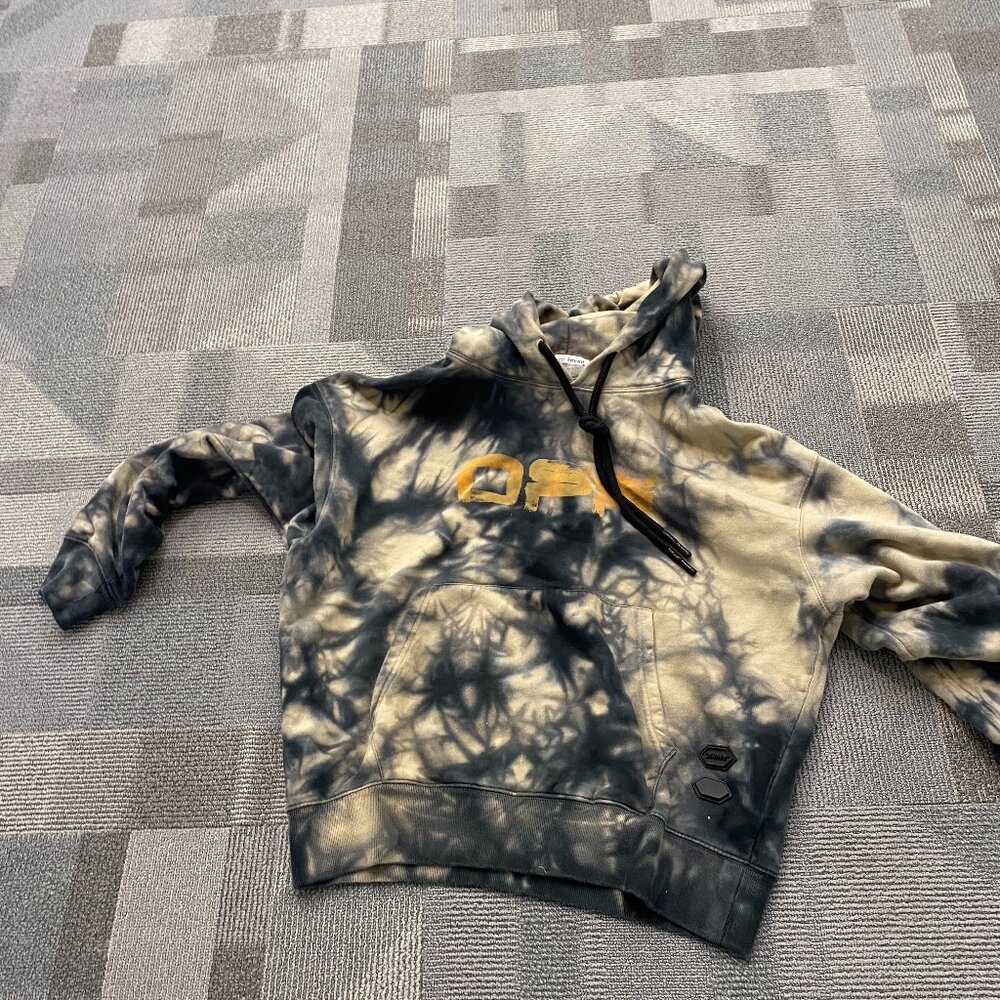 Off-White grey black tie dye hoodie